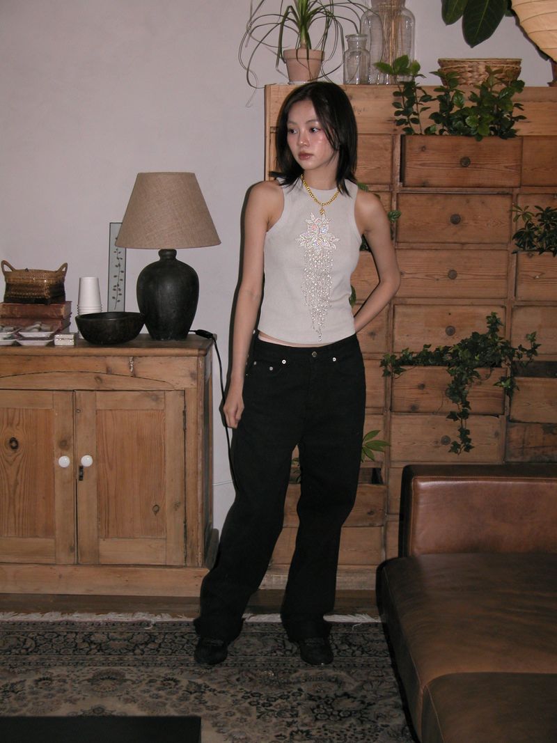 Lotus Sleeveless,Light Gray