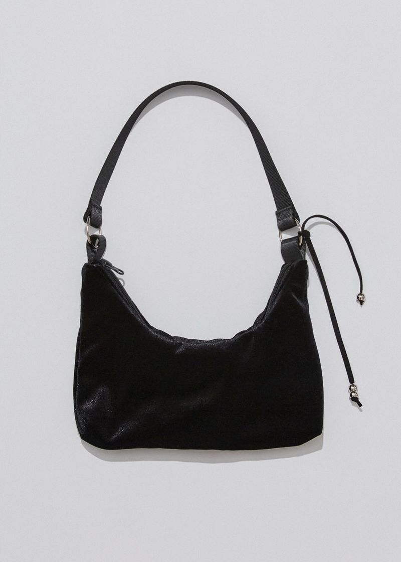 Velvet Mini Shoulder Bag_Black