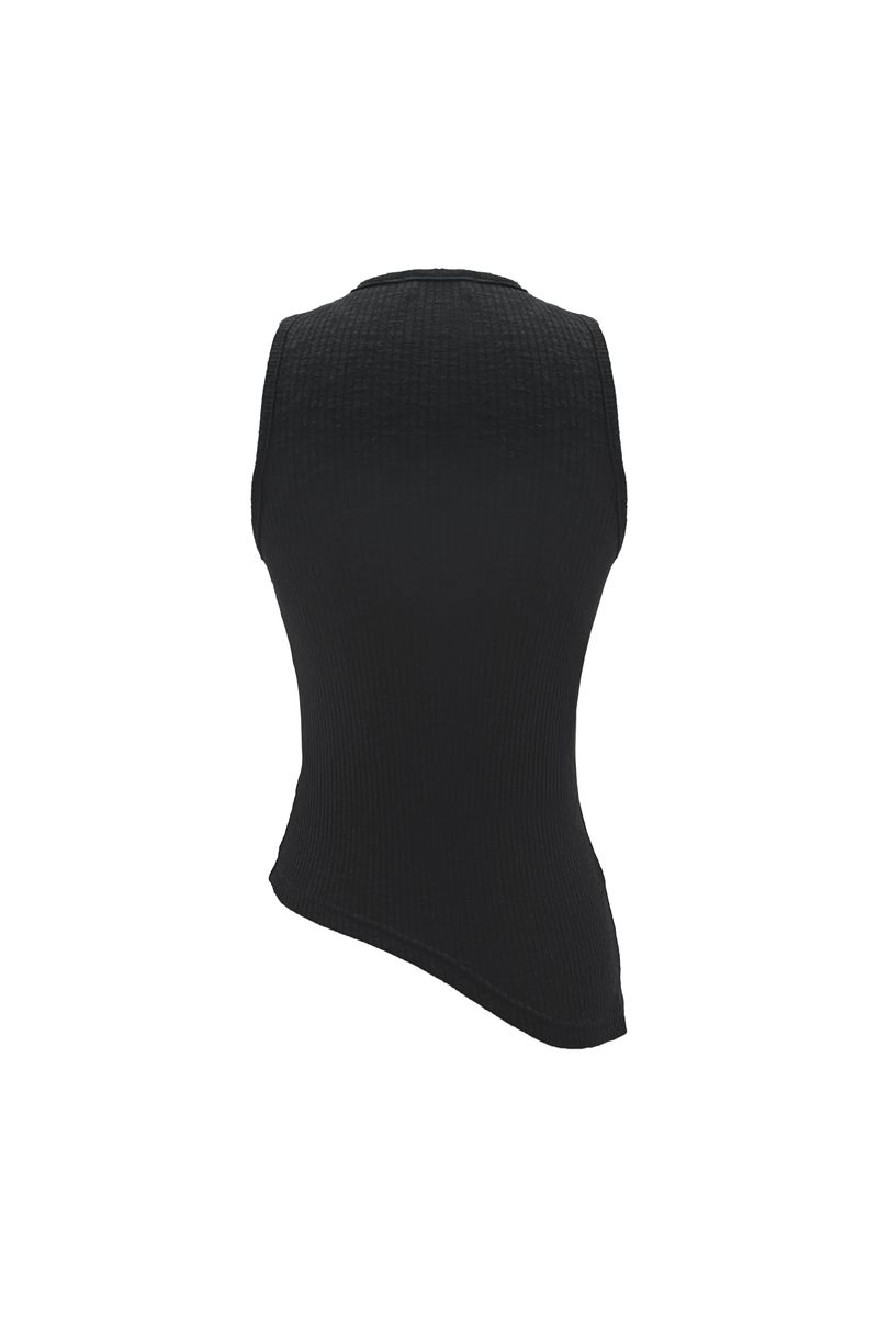 UNBALANCE SLEEVELESS TOP / BLACK