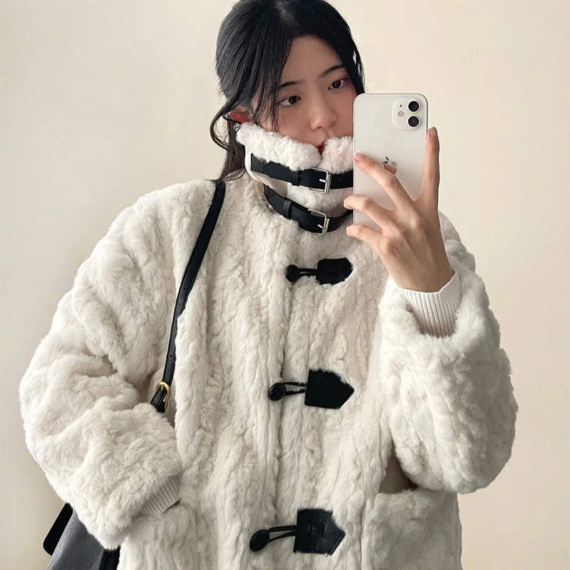 Sheep High Neck Fleece Mustang Jacket