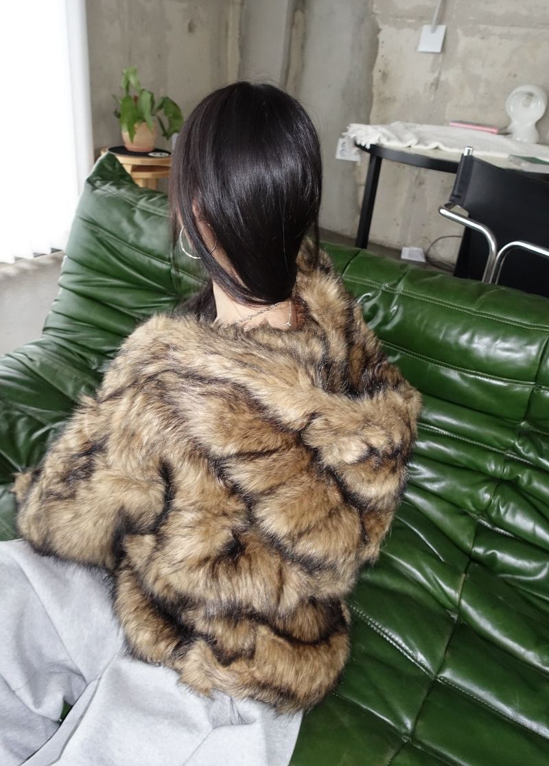 Street Hooded Fur Jacket