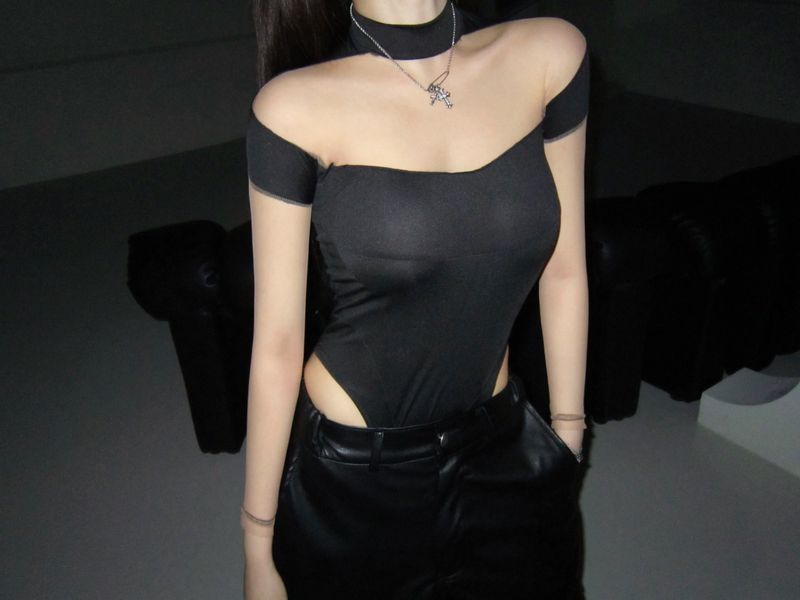 See-through body-suit