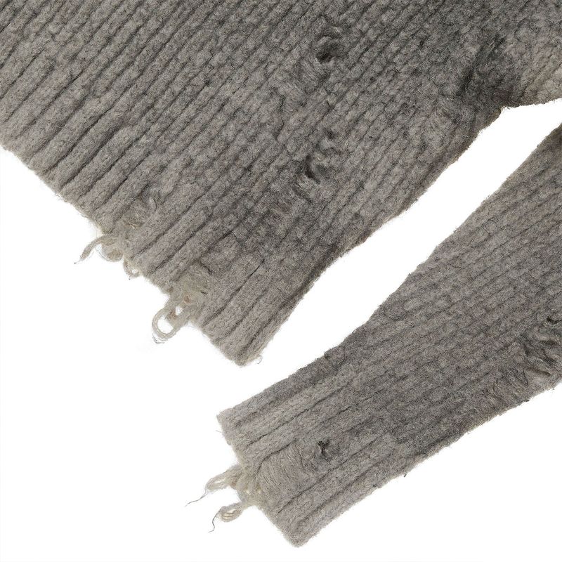 [23FW LSD COLLECTION] Spray Turtleneck Crop Sweater_Grey