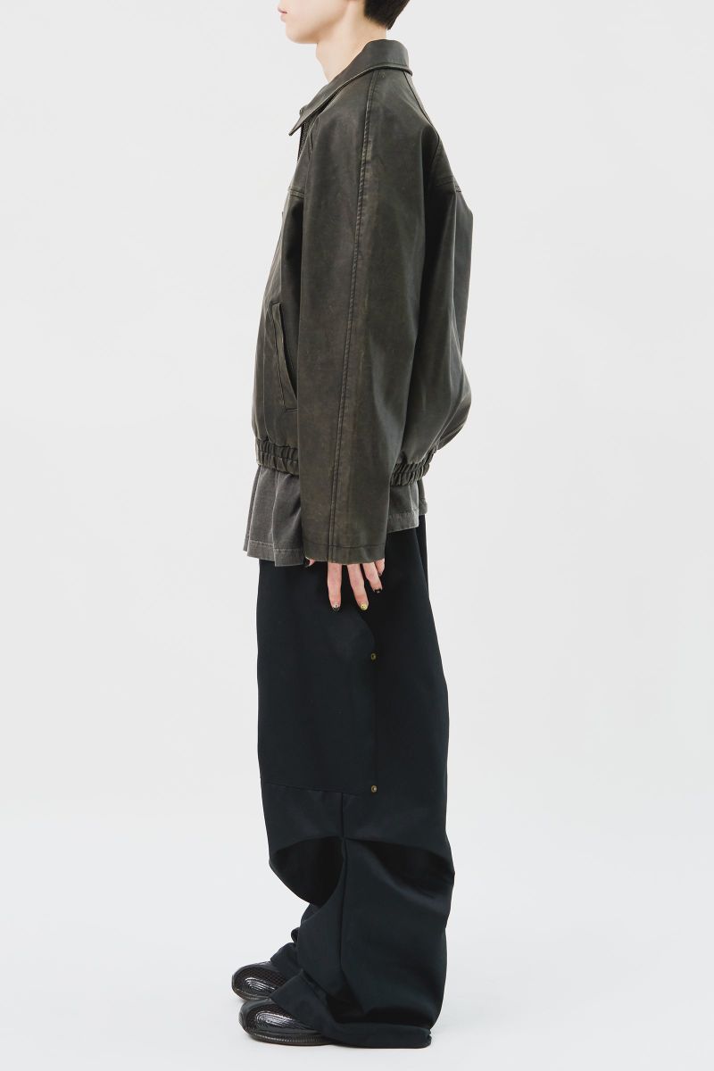 Dex Washed Leather Jumper (2color)