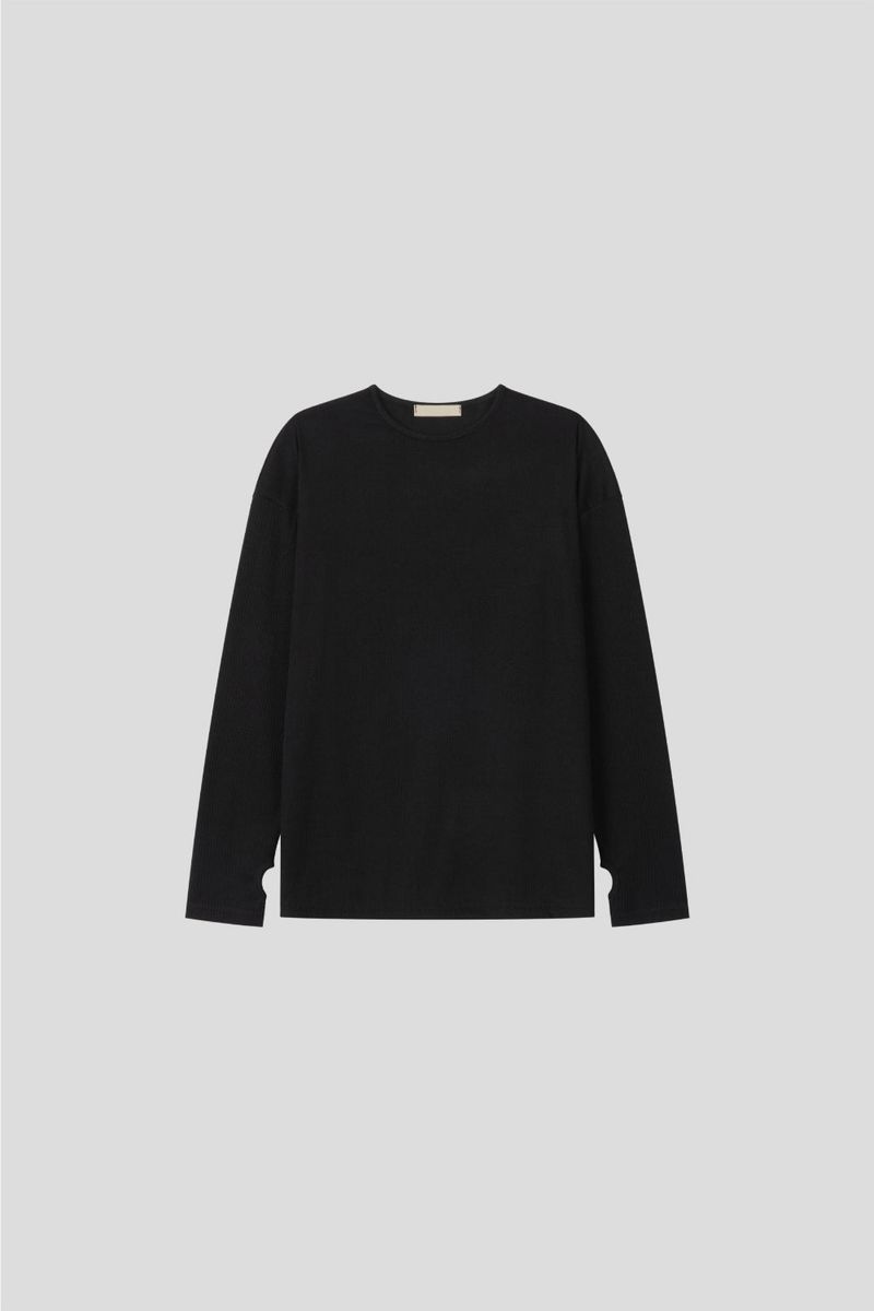 LMN Normal Soft V-neck Long Sleeve Tee (4 colors)
