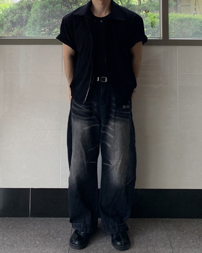 Doble two-way short sleeve cropped jacket