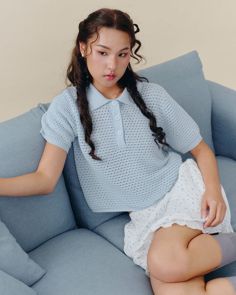 JELLYPLEASE（ジェリープリーズ）の「Bibi knit polo（Tops）」