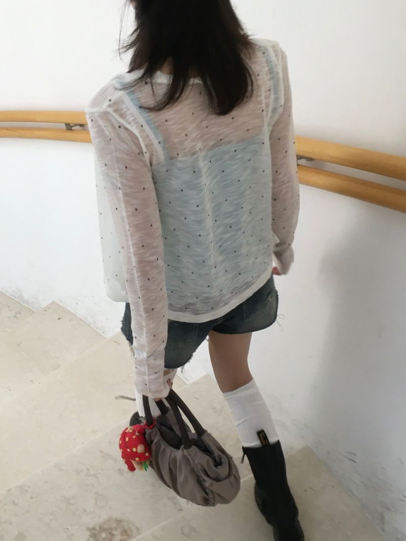 Dot Slub Summer Cardigan (3c)
