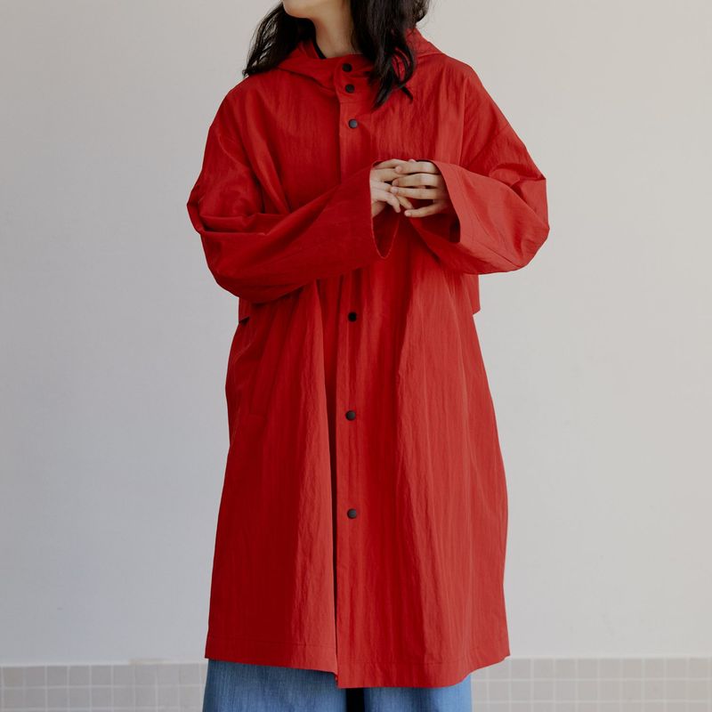 unisex rain coat red