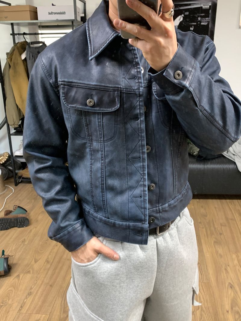 Vintage Crop Trucker Jacket