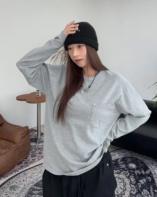 SATIIIZ（サティーズ）の「Seddon Pocket Fingerhole Long Sleeve T-Shirt（Tops）」