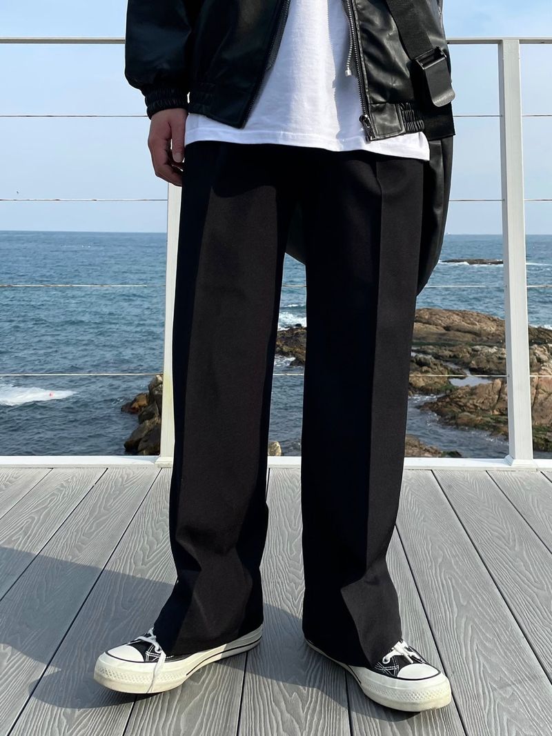 ABLE TWO TUCK WIDE SLACKS(5COLOR)