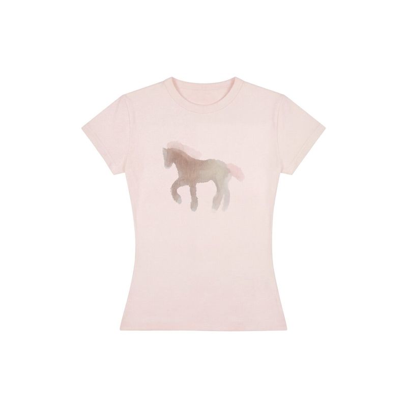 Cozy&Kitsch（コージーアンドキッチ）の「Elira Horse Graphic Slim Tee（Tops）」
