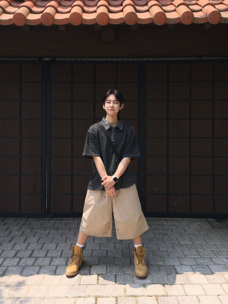 Rain Double Knee Bermuda Pants 2C