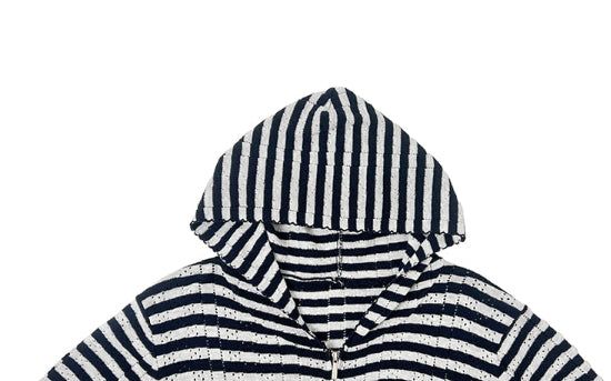 Groo Punching Stripe Knit Hood Zip-Up