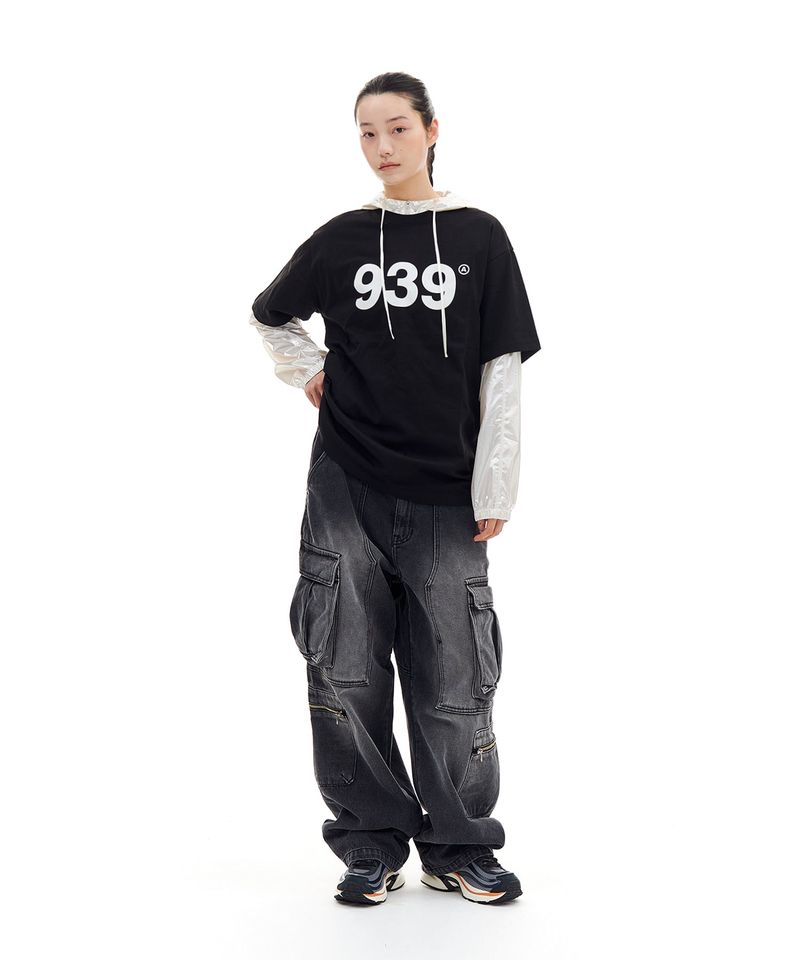 MULTI POCKET DENIM PANTS (BLACK)