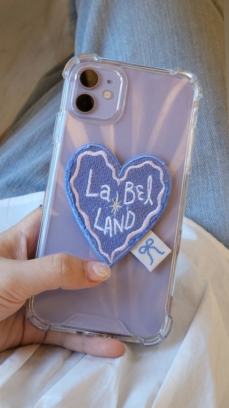 HEART LABEL PHONECASE (BLUE)