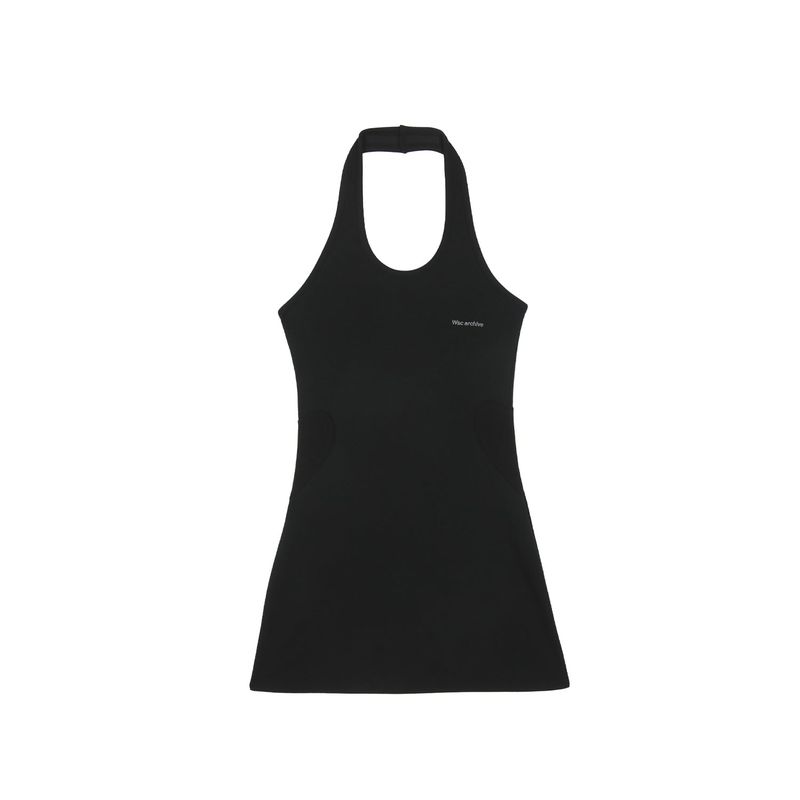Layered heart halter dress 001
