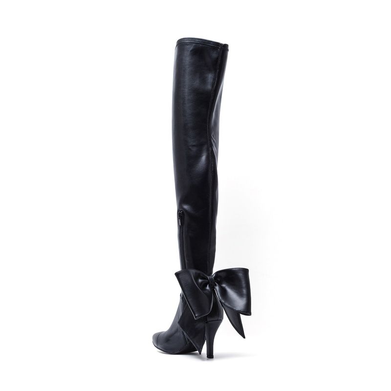 Ribbon Boots Heel(Black)