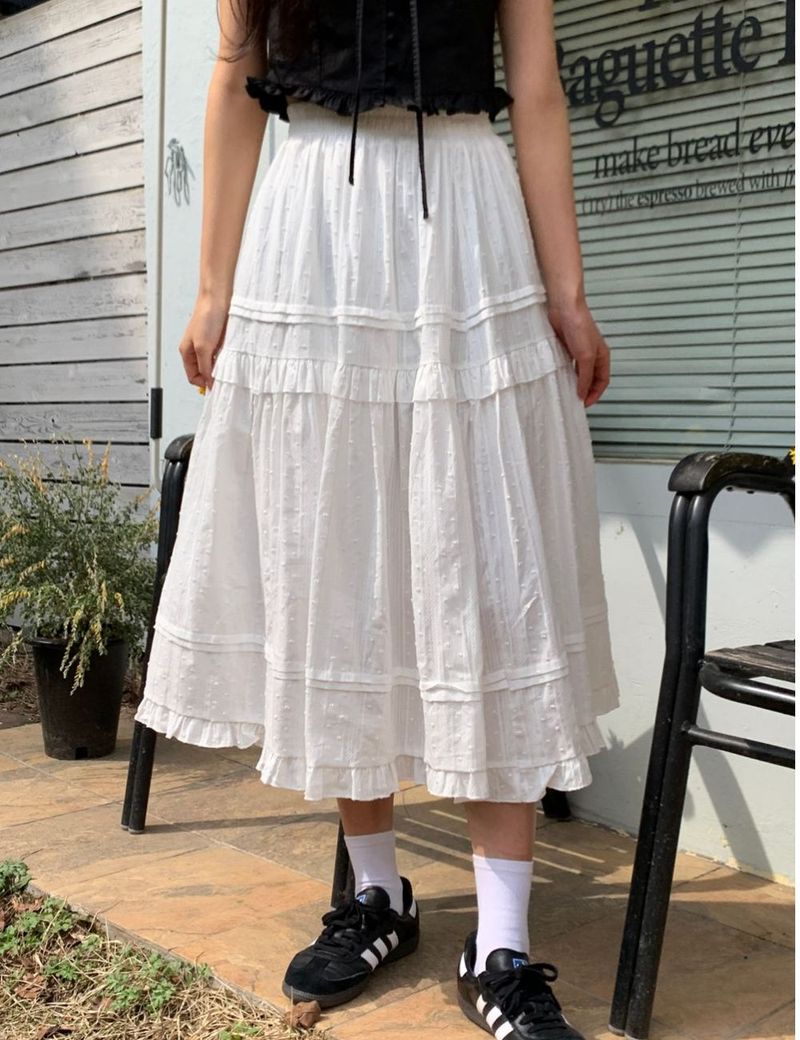 Leaf long skirt