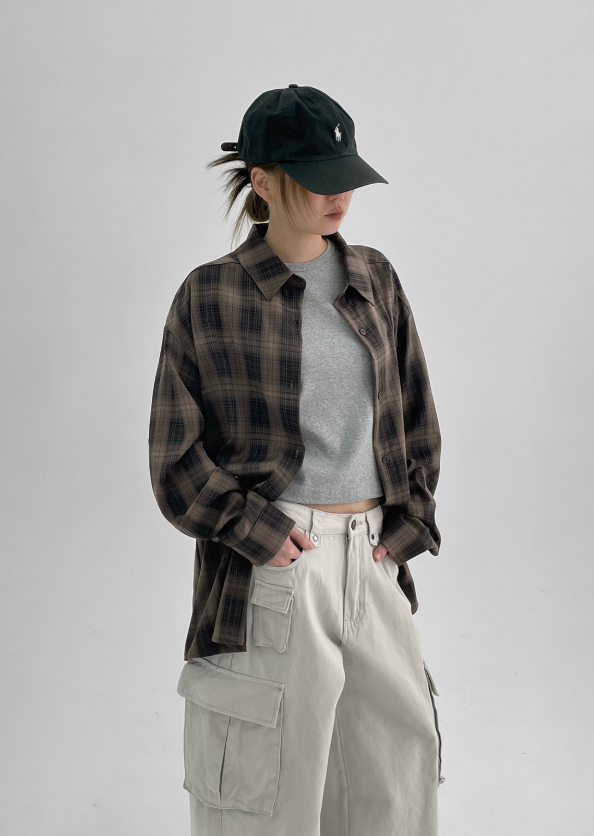 [MADE] Sloth Check Overfit Shirt