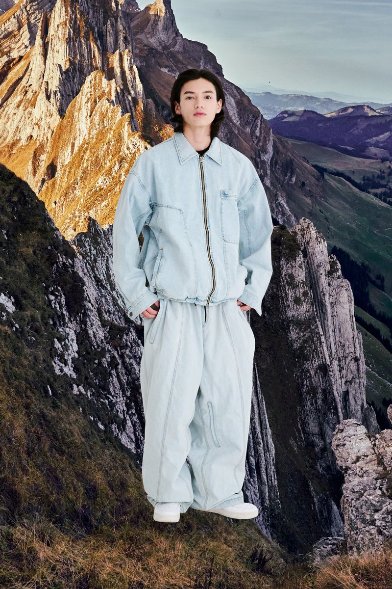 BSRABBIT(ビエスラビット)の「DSXBS SUPER WIDE LINE VENTILATION WAX REAL DENIM PANTS LIGHT BLUE(Pants)」