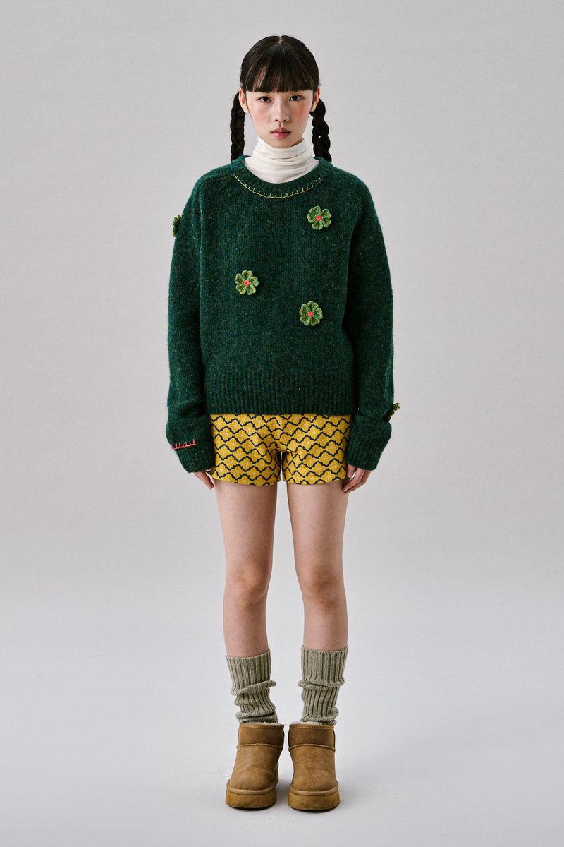 Tommy Flower Knit [Green]
