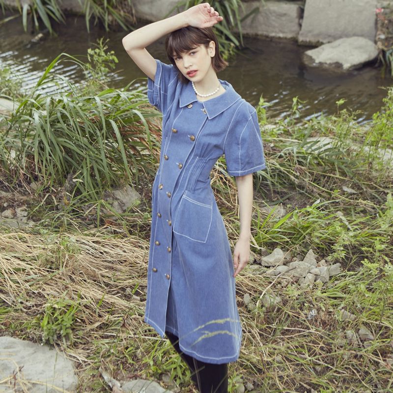 VITALSIGN(バイタルサイン)の「Pigment Double Button Long Dress (SUMMER)(Dresses)」