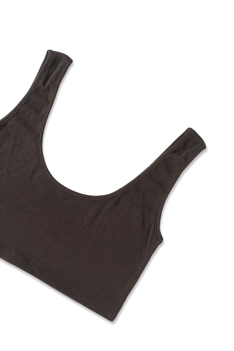 Layered bustier top_brown