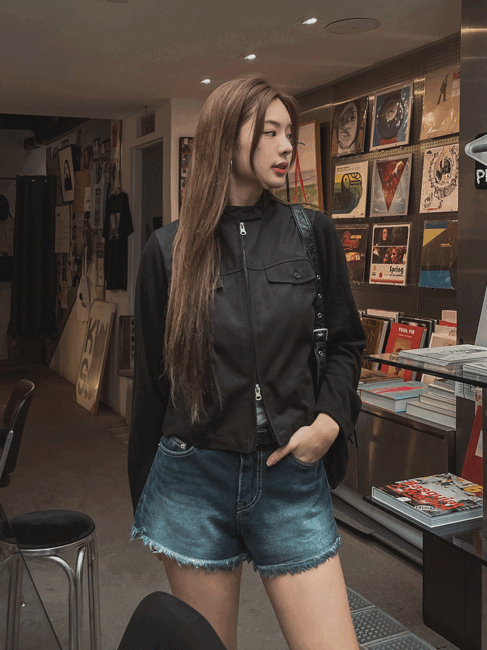 ULAN（ユレン）の「リベラルクロップツーウェイバイカージャケット（ジャケット/アウター）」