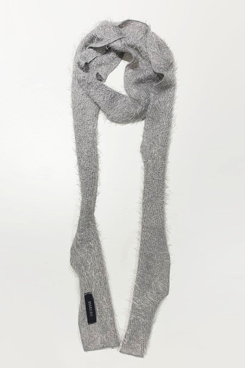 KOOKEESEE(クキシ)の「Hairy Knit Muffler Scarf (Silver-Grey)(Fashion Accessories)」