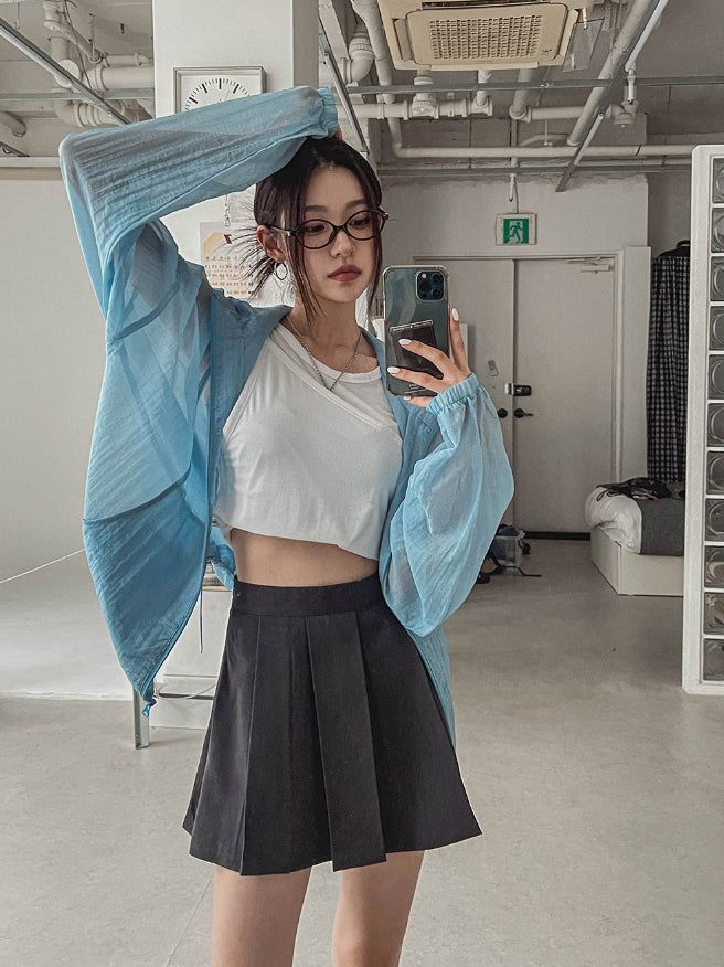 Tiba pleats mini skirt