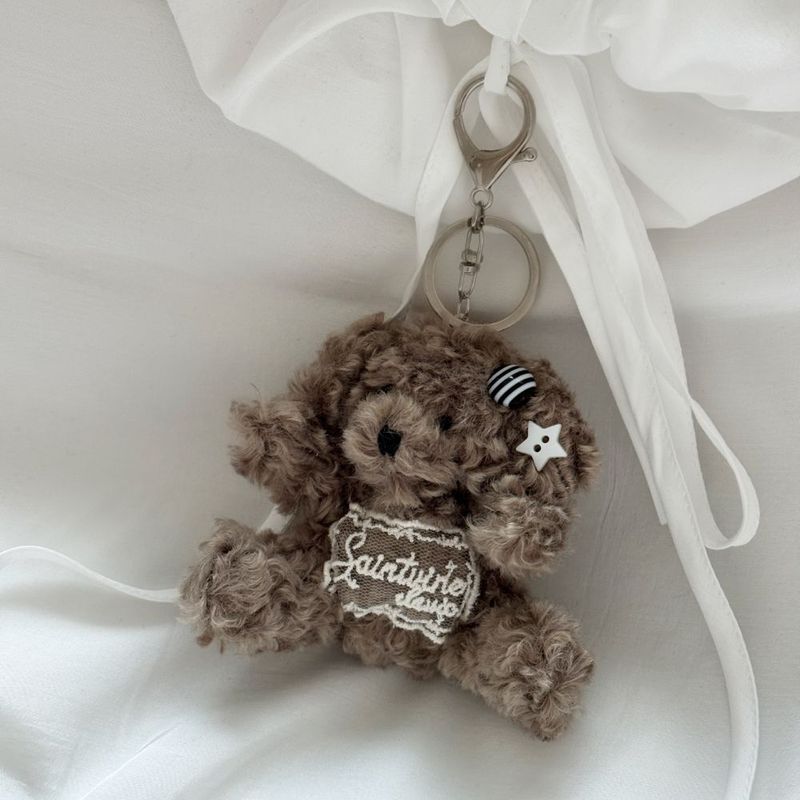 Lace Taupe Puppy Keyring