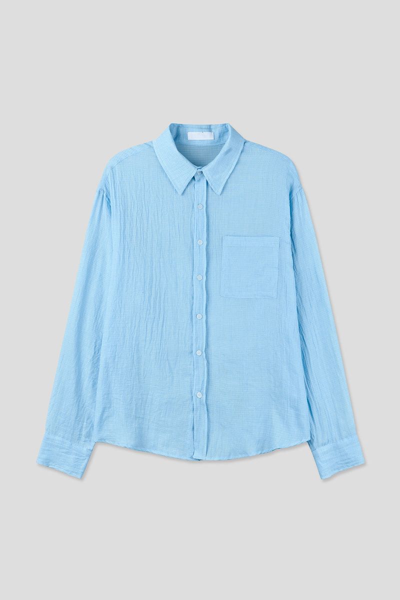 Light crease summer check shirt