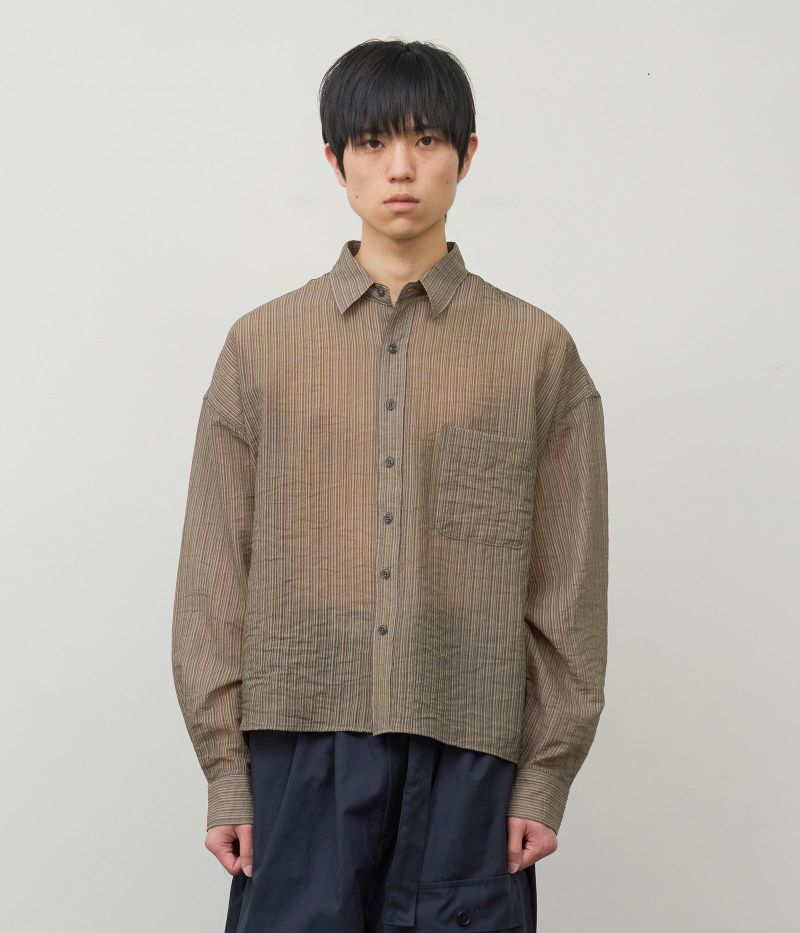 HIFIFNK(ハイファイファンク)の「Crush Tencel Cropped Shirt(Tops)」
