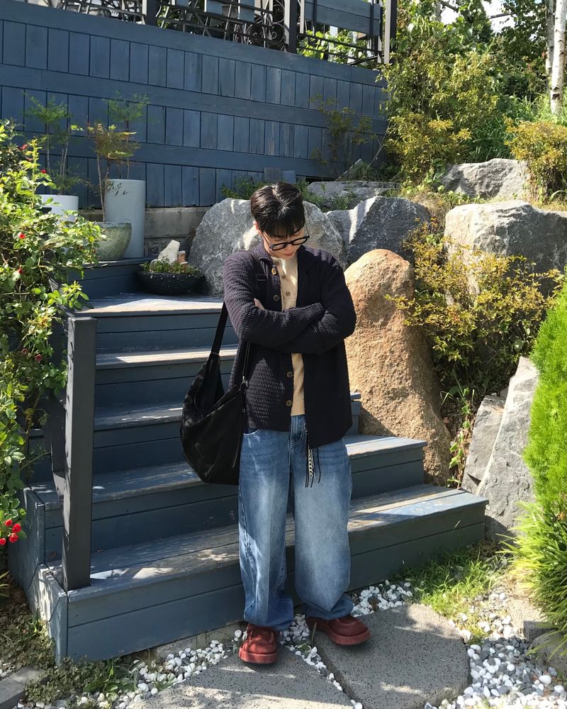 シンチバックバルーンデニムパンツ