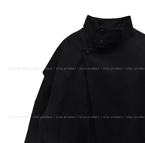 Senan Unbalance High-Neck Belted Jacket