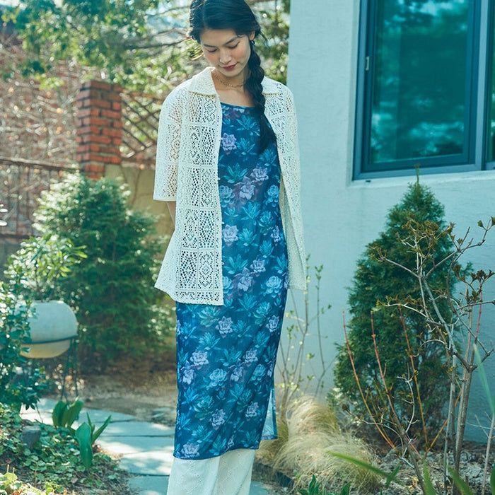 HOKUSPOKUS(ホクスポクス)の「Plant slip dress / Navy(Dresses)」