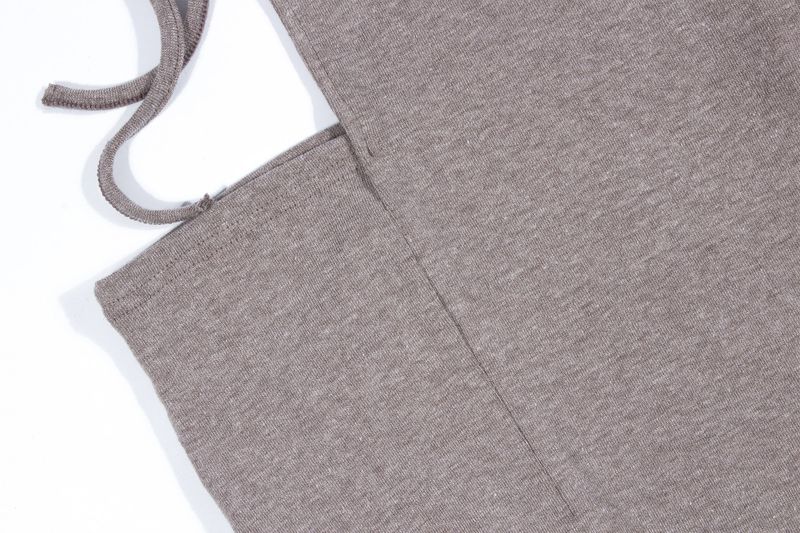 UNBALANCED WARMER CROP TOP (Dark Beige)