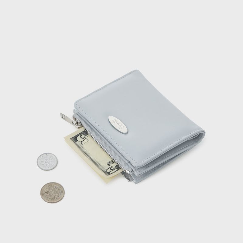 Sunlit Zipper Wallet (Mid Gray)