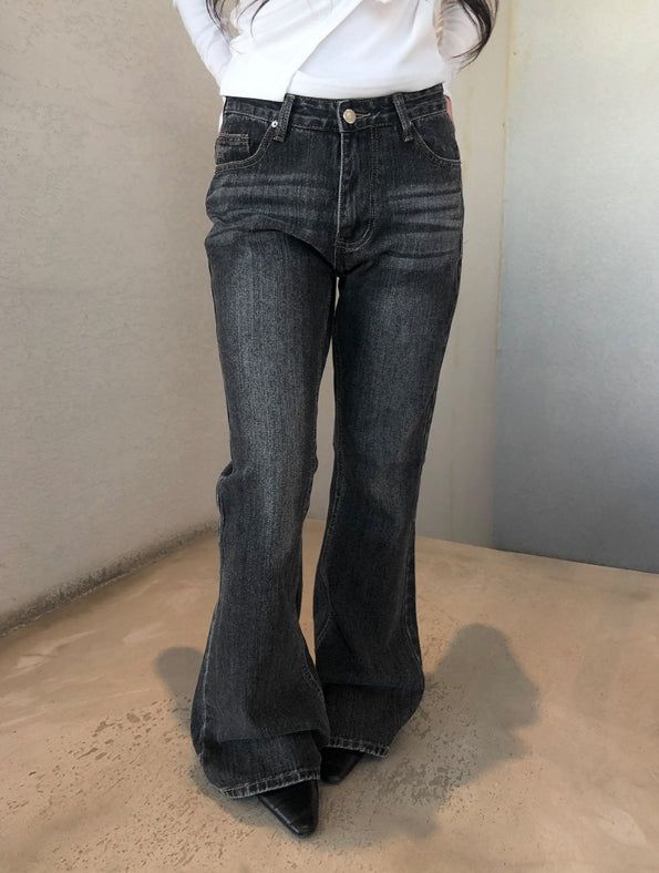 Synth Vintage Washing Bootcut Denim Pants