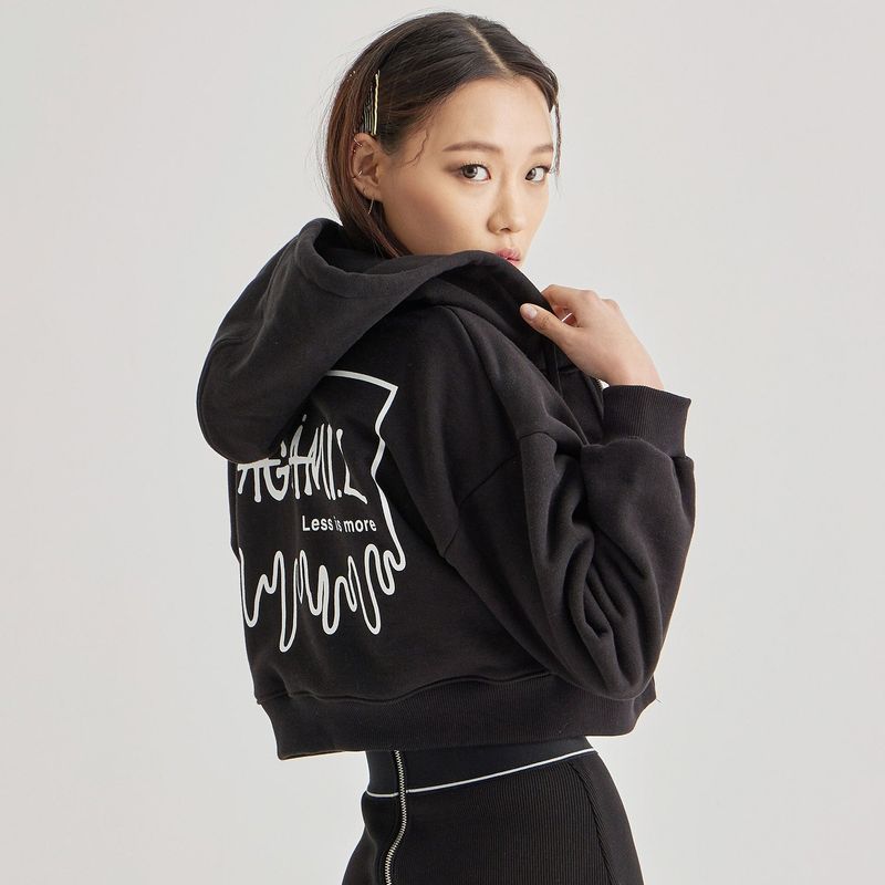 Spill Logo Hoodie Zip up Black