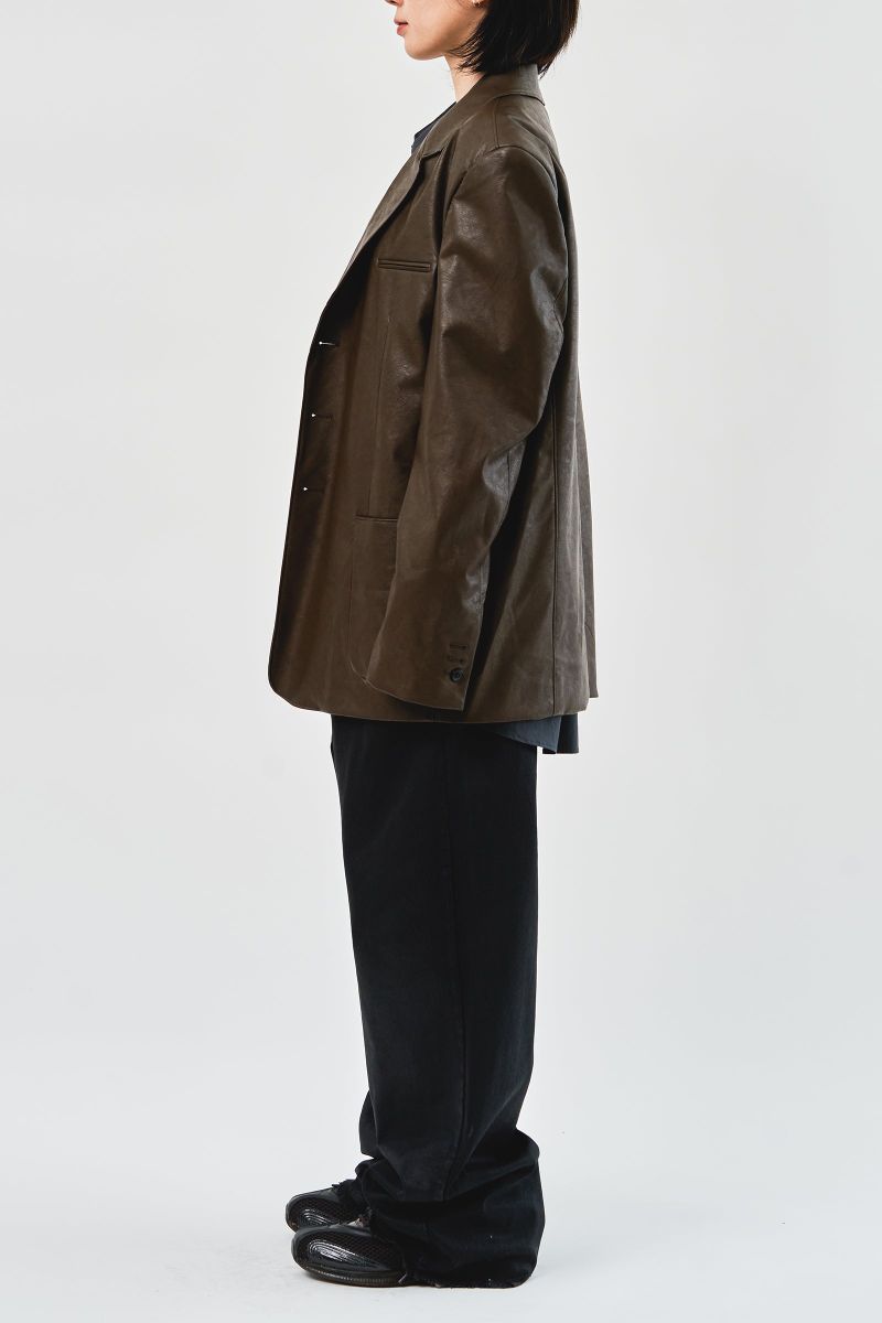 Over Single Leather Jacket (3color)
