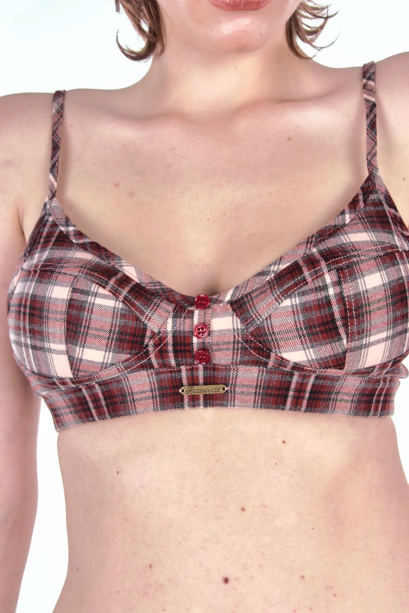 Plaided Brat Bra