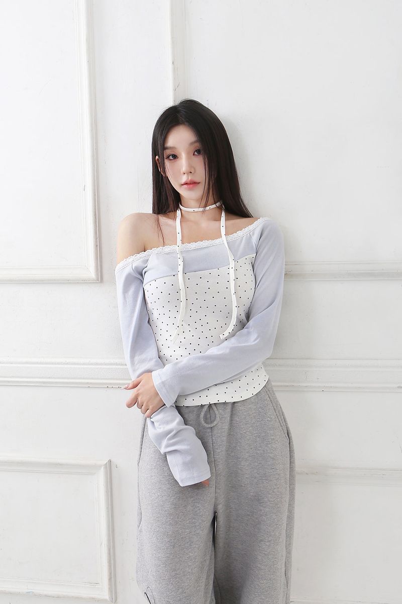 Lace Mini Star T-shirt_white
