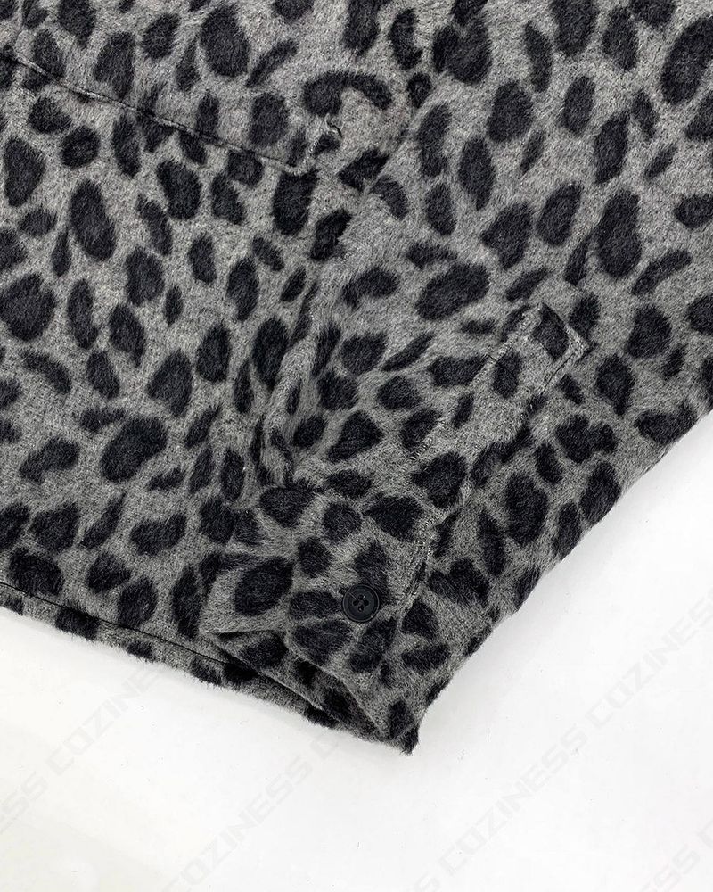 CR Wool Leopard Cropped Shirt (2 colors)