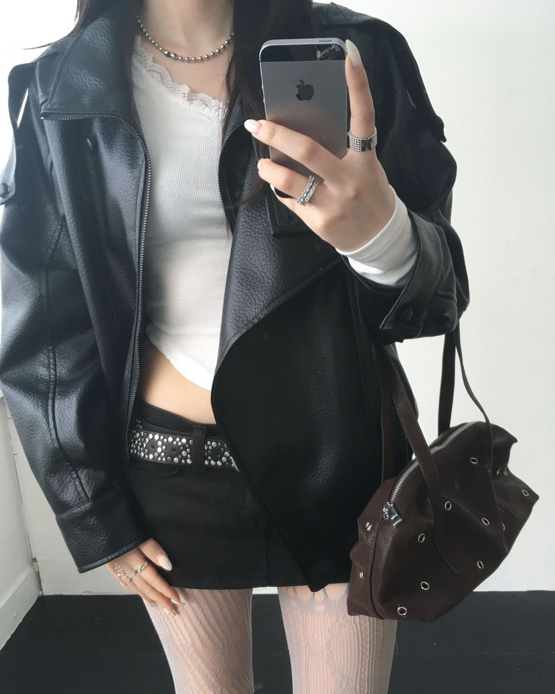 Stud skirt pants