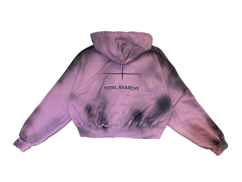 Unisex Tie Dye Over Hooded Zip-Up 2C