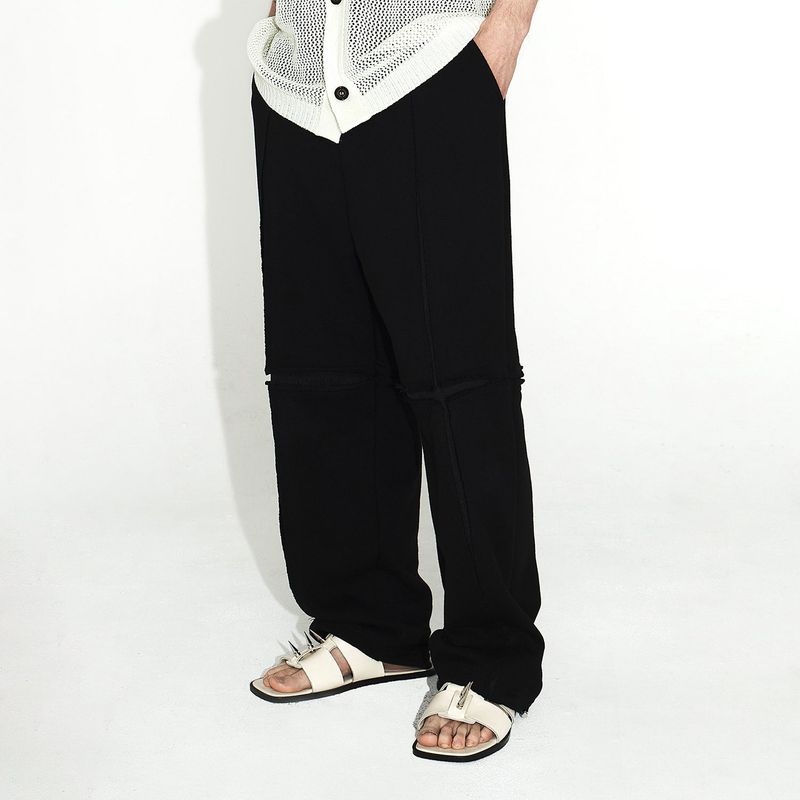 [ULKIN] Cross Low-Edge Sweat Pants_Black