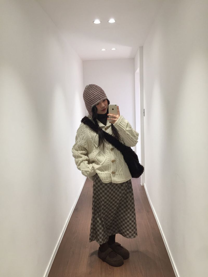 Twist Duffle Knit Cardigan (1color)